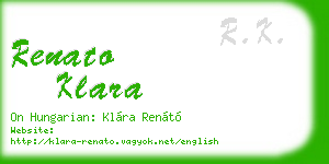 renato klara business card