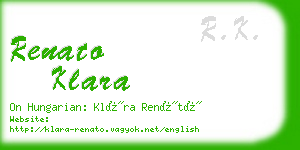 renato klara business card